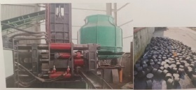 Horizontal hydraulic press scrap metal briquette machine